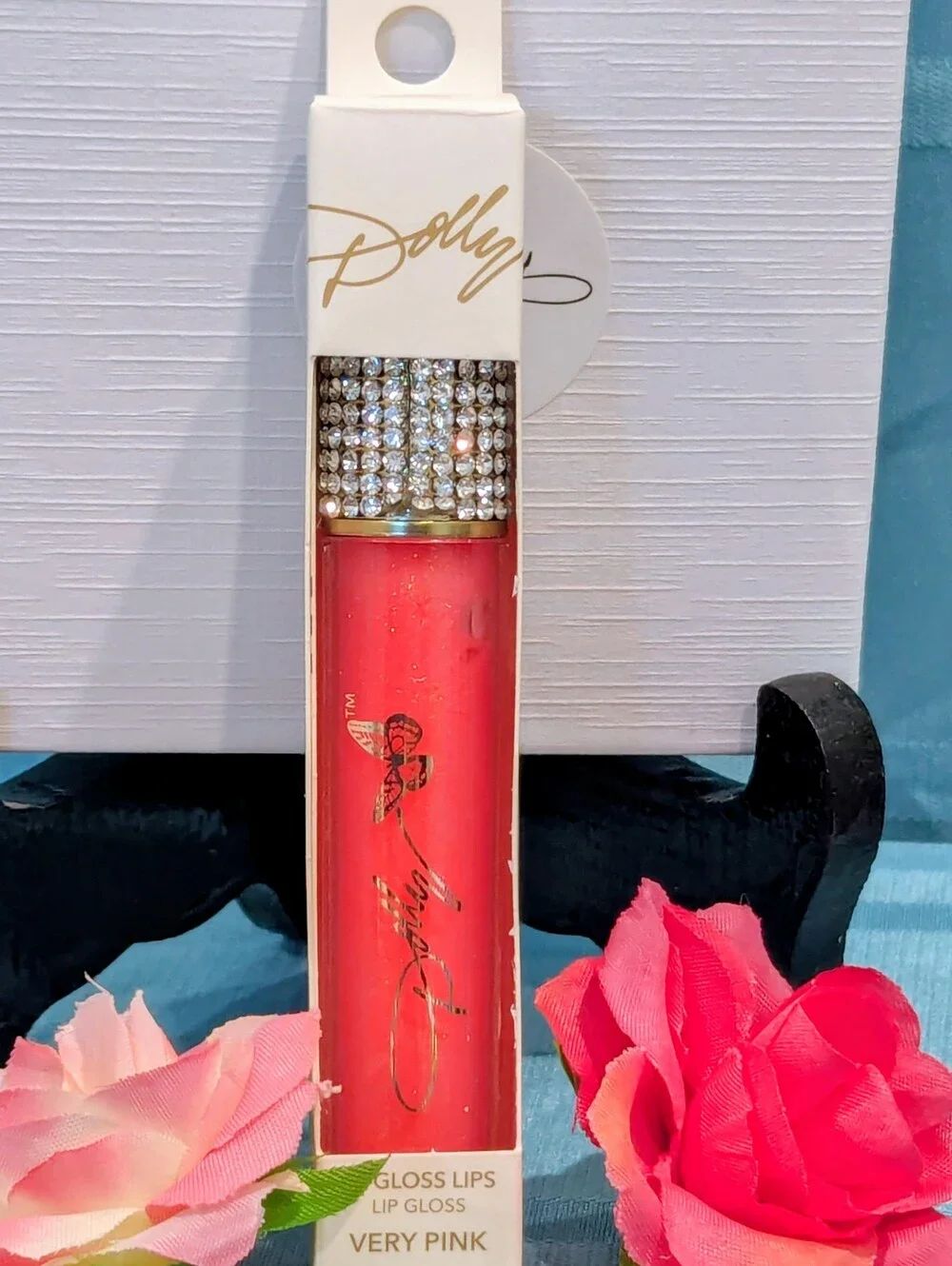 🆕 DOLLY PARTON'S Hi- Gloss Lips Rhinestone Studded Lip Gloss Trio